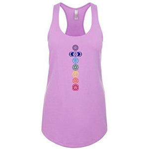 Womens 7 Chakras Racer-back Tank Top - Yoga Clothing for You - 9