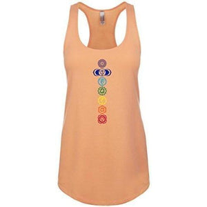Womens 7 Chakras Racer-back Tank Top - Yoga Clothing for You - 8