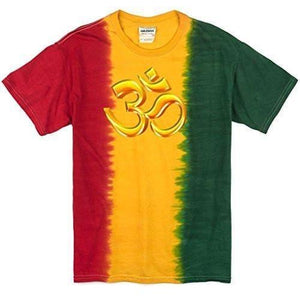 Mens 3D OM Rasta Tie Dye T-Shirt - Yoga Clothing for You