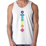 Mens Floral 7 Chakras Tank Top - Yoga Clothing for You - 14