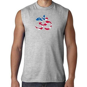 Mens Classic Patriotic OM Tee Shirt - Yoga Clothing for You - 1