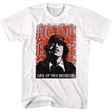 AC/DC Lock Up Daughters White T-shirt