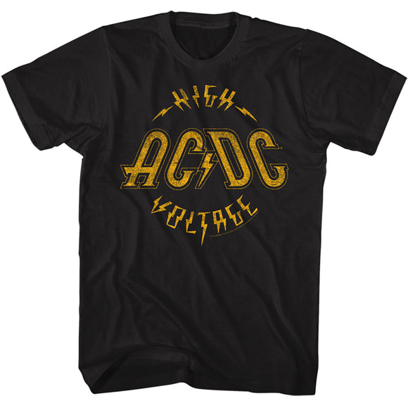 AC/DC High Voltage Retro Black Tall T-shirt