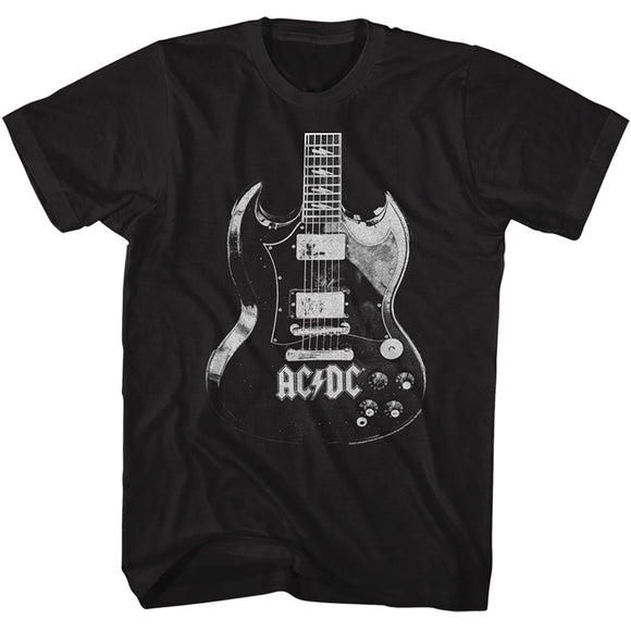 AC/DC Angus Guitar Black Tall T-shirt