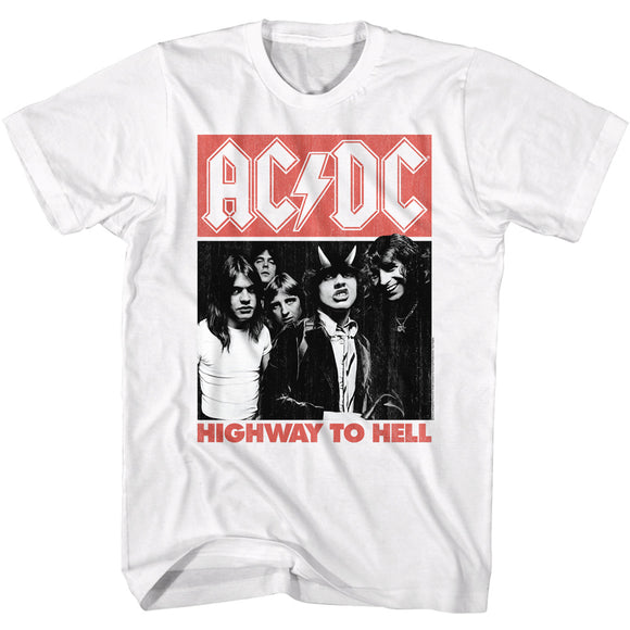 AC/DC Highway to Hell Band Photo White T-shirt