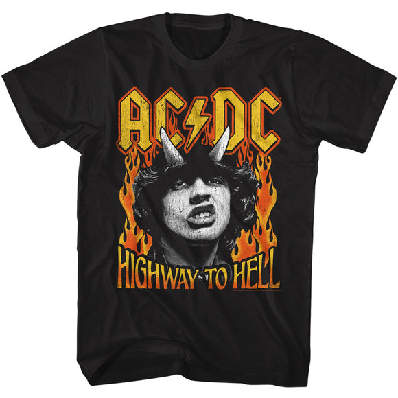 AC/DC Highway to Hell Fire Black Tall T-shirt