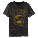 AC/DC For Those About to Rock Monochrome Black Mineral Washed T-shirt