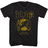 AC/DC Monochrome For Those About to Rock Black T-shirt