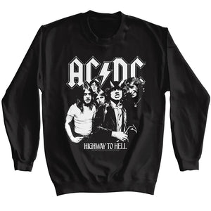 AC/DC Black and White Highway Photo Black Sweatshirt