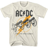 AC/DC Vintage Flashy Cannons Natural T-shirt