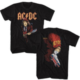 AC/DC 1996 Tour Black Tall T-shirt Front and Back