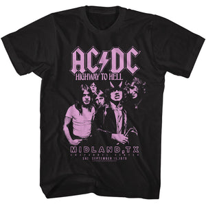 AC/DC Highway to Hell Midland TX Black T-shirt