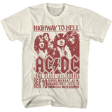 AC/DC Highway to Hell Long Beach CA Natural T-shirt