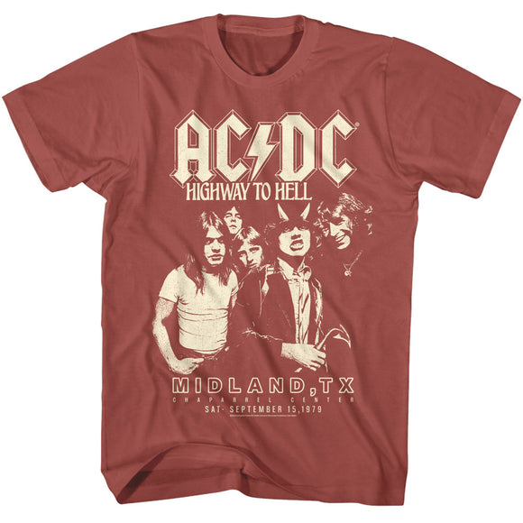 AC/DC Highway to Hell Midland TX Terracotta T-shirt