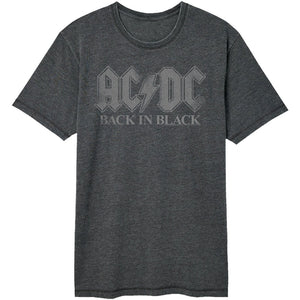 AC/DC Back in Black Retro LogoBlack Vintage Washed T-shirt