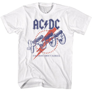 AC/DC Americana Cannon White T-shirt