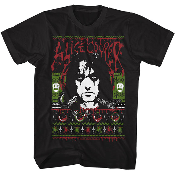 Alice Cooper Christmas Black T-shirt