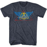 Aerosmith Triangle Wing Logo Navy Heather T-shirt