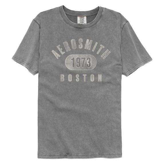 Aerosmith 1973 Boston Grey Vintage Washed T-shirt