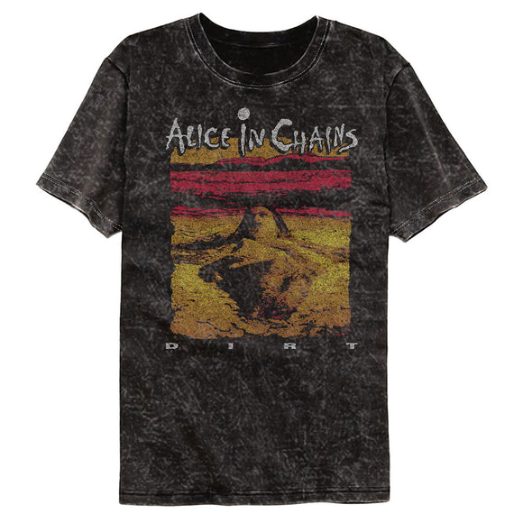 Alice in Chains Vintage Dirt Black Mineral Washed T-shirt