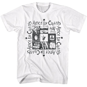 Alice in Chains Vintage Album Collage White T-shirt