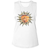 Alice in Chains Sun Ladies Sleeveless Muscle White Tank Top