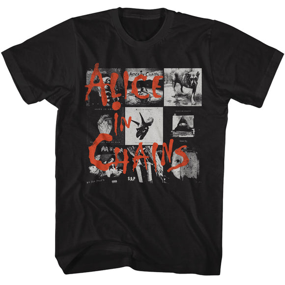 Alice in Chains Album Collage Black T-shirt