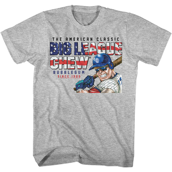 Big League Chew Since 1980 America Text Grey Tall T-shirt