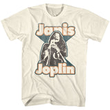 Janis Joplin Vintage Singer Natural T-shirt