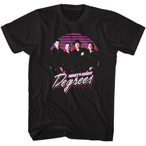 98 Degrees Retro Group Photo Black T-shirt