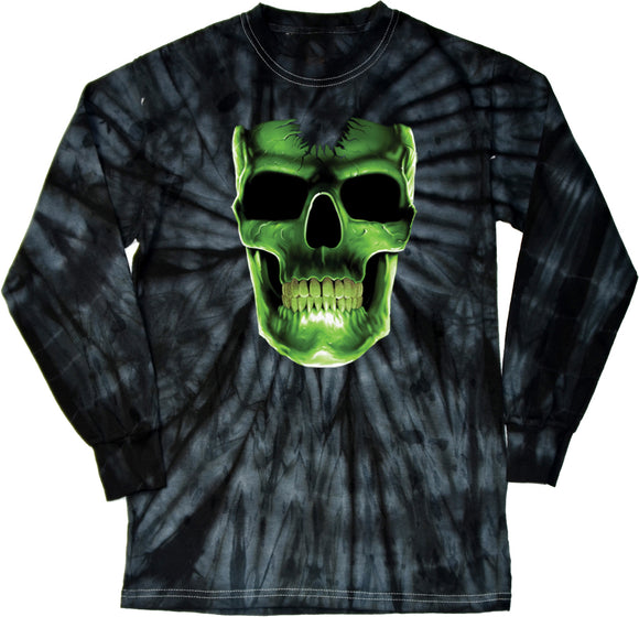 Halloween T-shirt Glow Bones Tie Dye Long Sleeve - Yoga Clothing for You