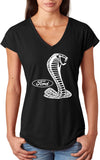 Ladies Ford Mustang T-shirt Cobra Triblend V-Neck - Yoga Clothing for You