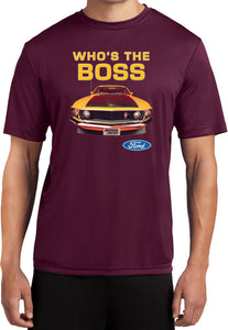 Ford Mustang T-shirt Whos the Boss Moisture Wicking Tee - Yoga Clothing for You
