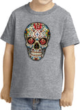 Kids Halloween T-shirt Sugar Skull with Roses Toddler Tee - Yoga Clothing for You