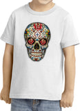 Kids Halloween T-shirt Sugar Skull with Roses Toddler Tee - Yoga Clothing for You