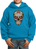 Kids Halloween Hoodie Sugar Skull with Roses - Yoga Clothing for You