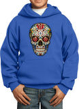 Kids Halloween Hoodie Sugar Skull with Roses - Yoga Clothing for You