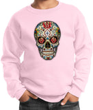 Kids Halloween Sweatshirt Sugar Skull with Roses - Yoga Clothing for You