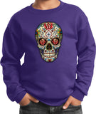 Kids Halloween Sweatshirt Sugar Skull with Roses - Yoga Clothing for You