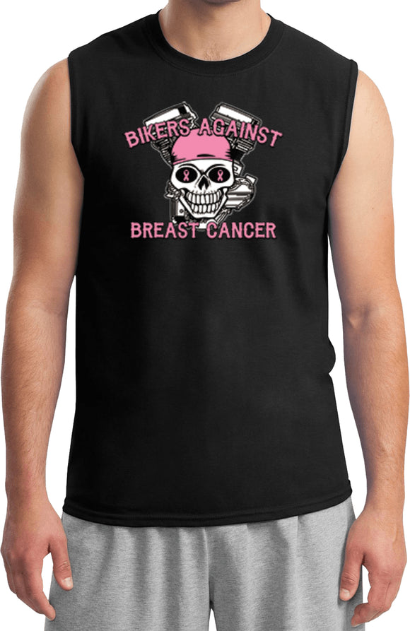 Breast Cancer T-shirt Bikers Against Breast Cancer Muscle Tee - Yoga Clothing for You