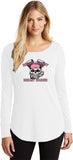 Bikers Against Breast Cancer Ladies Tri Blend Long Sleeve Shirt - Yoga Clothing for You