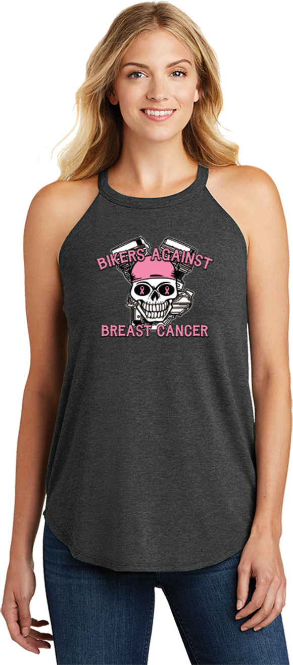 Bikers Against Breast Cancer Ladies Tri Rocker Tanktop - Yoga Clothing for You