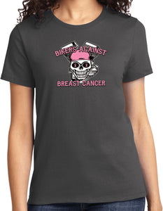 Ladies Breast Cancer T-shirt Bikers Against Breast Cancer Tee - Yoga Clothing for You