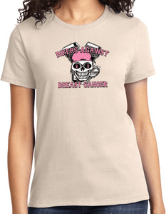 Ladies Breast Cancer T-shirt Bikers Against Breast Cancer Tee - Yoga Clothing for You