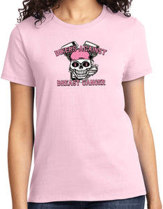 Ladies Breast Cancer T-shirt Bikers Against Breast Cancer Tee - Yoga Clothing for You