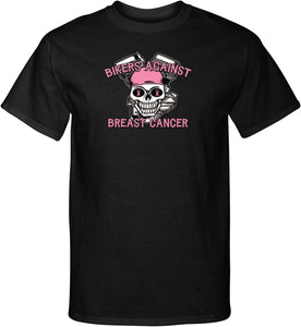 Breast Cancer T-shirt Bikers Against Breast Cancer Tall Tee - Yoga Clothing for You