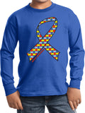 Kids Autism Ribbon Long Sleeve Shirt - Yoga Clothing for You