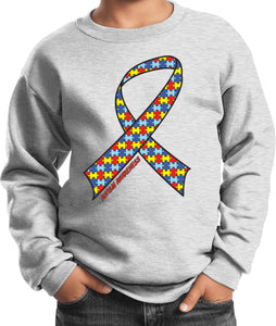 Kids Autism Ribbon Sweatshirt - Yoga Clothing for You