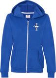 Ladies Ford Full Zip Hoodie Legend Lives Crest Pocket Print - Yoga Clothing for You