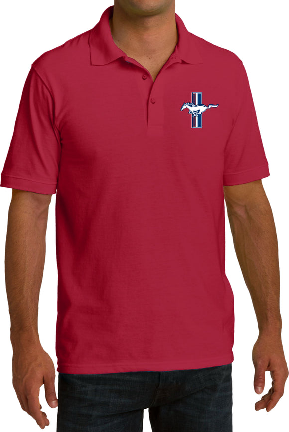 Ford Pique Polo Legend Lives Crest Pocket Print Pique Polo - Yoga Clothing for You